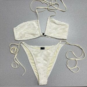 Triangl White Bikini Set
